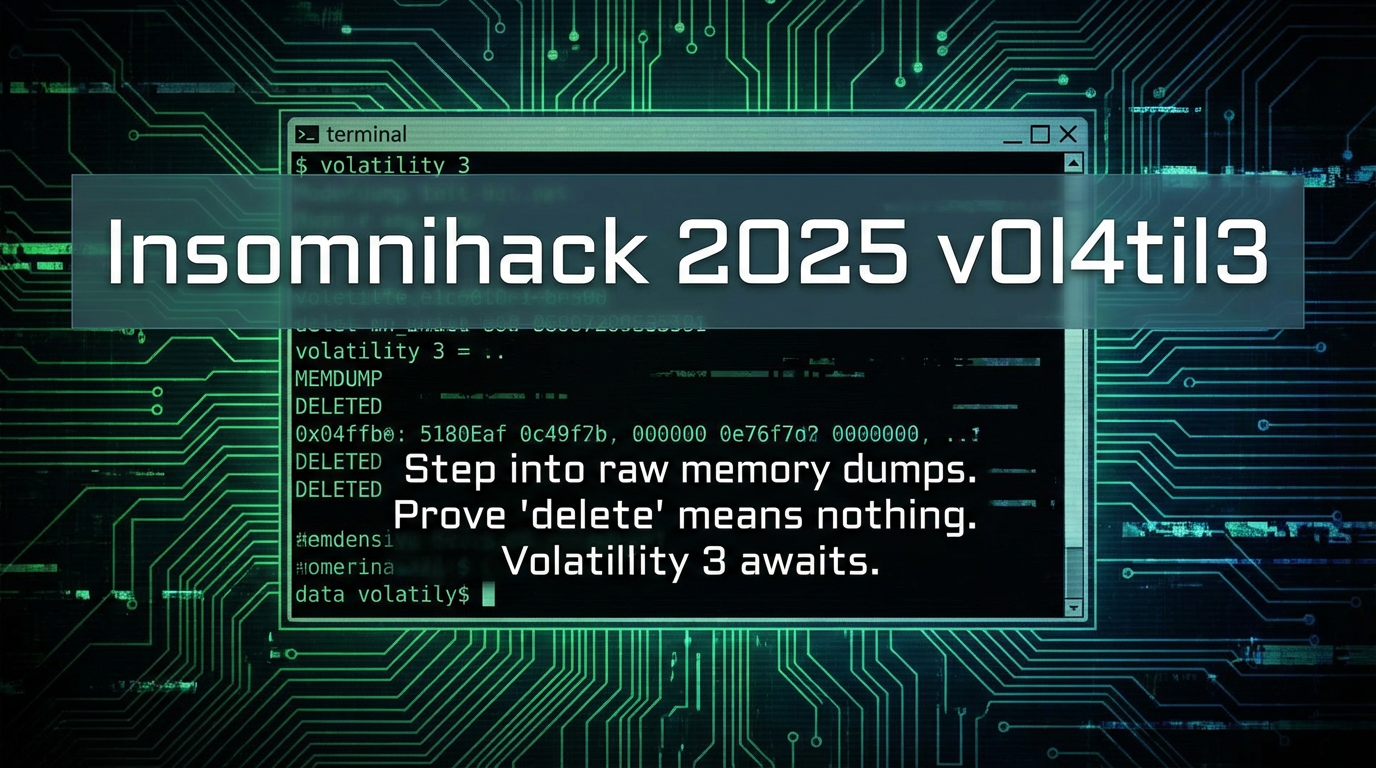 Insomnihack 2025 v0l4til3 Walkthrough