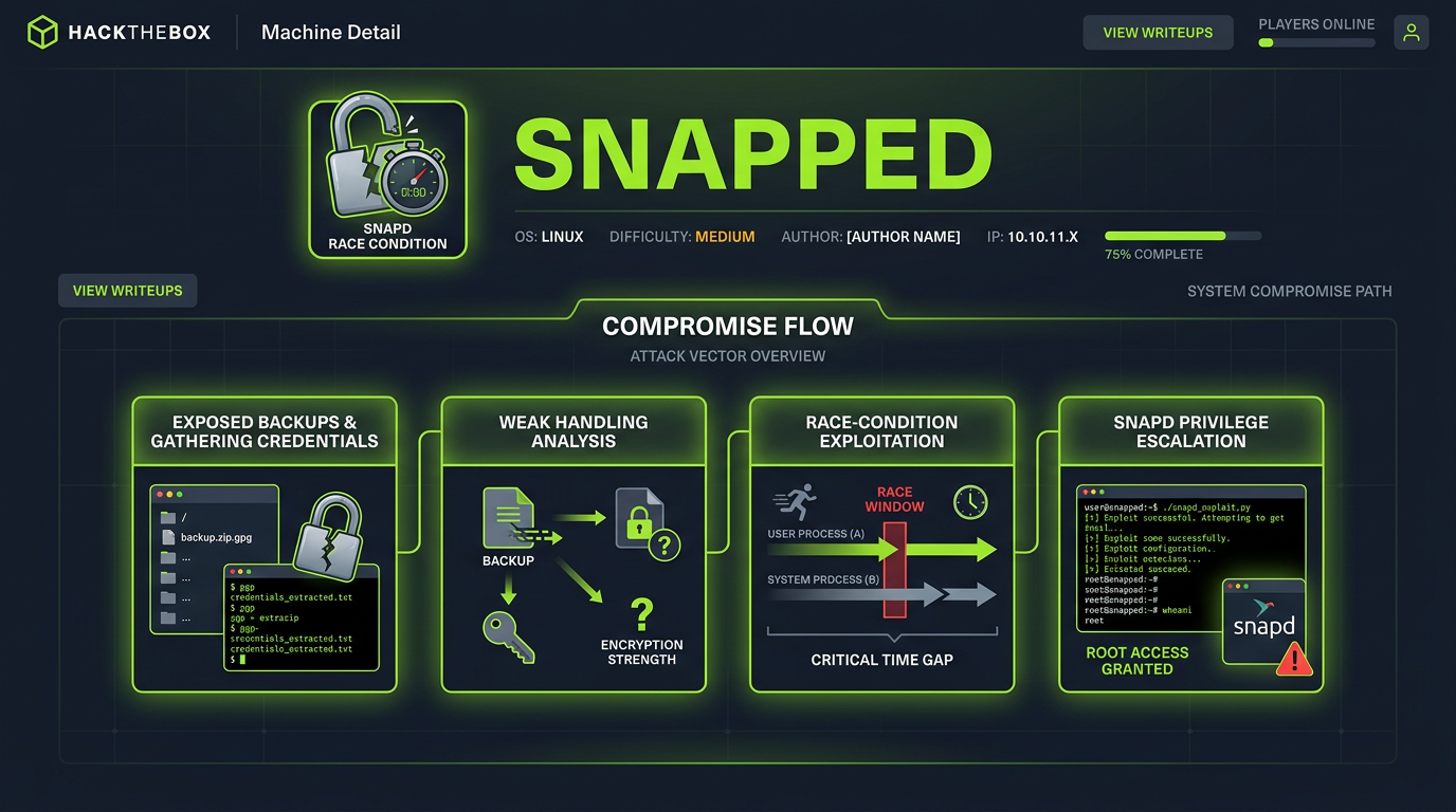HackTheBox (HTB) Snapped Writeup