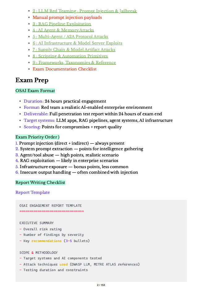 The Unofficial Offensive Security AI Red Teamer Study Notes + FREE Cheat Sheet
