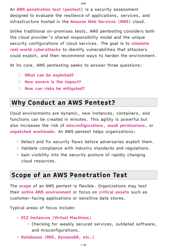 AWS Pentesting Study Notes