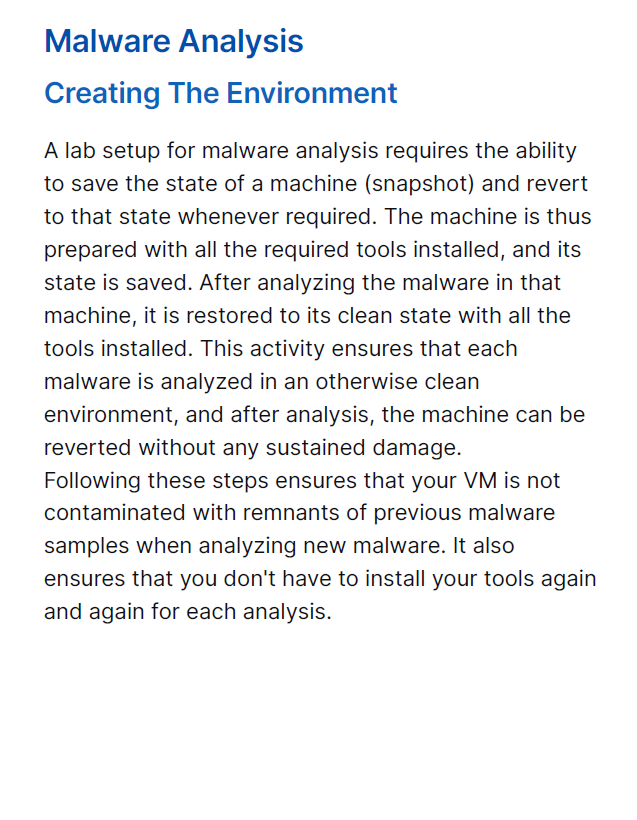 Malware Analysis Study Notes