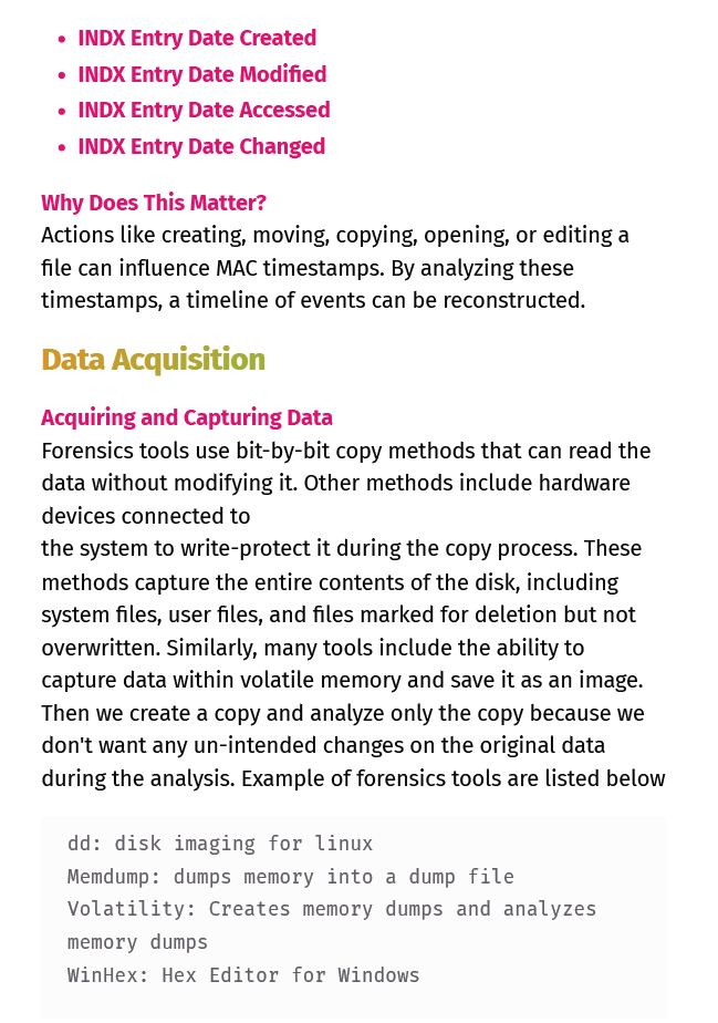 Computer Forensics Study Notes