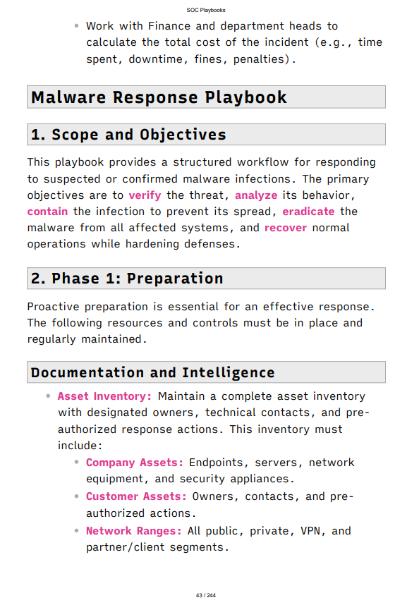SOC Playbooks For SOC Analysts