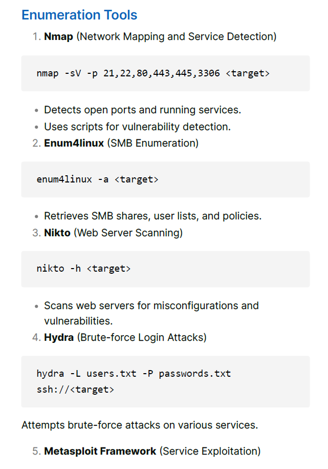 E-learn Junior Penetration Tester (eJPTv2) Study Notes