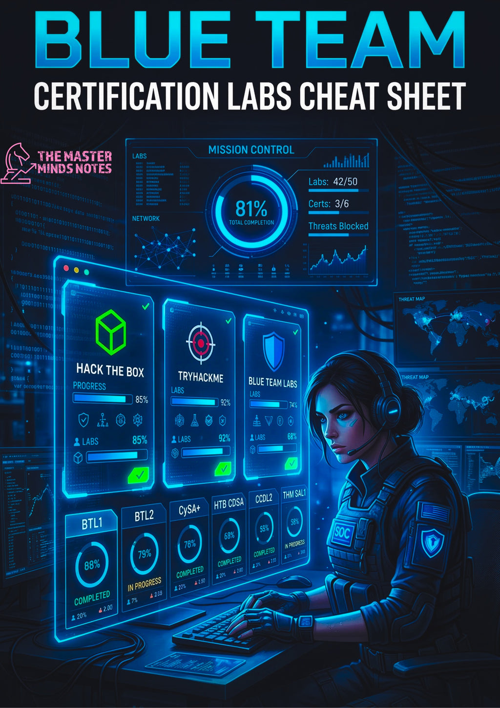 The Ultimate Blue Team Certification Labs Cheat Sheet: BTL1/BTL2/HTB CDSA/THM SAL1/CompTIA cysa+