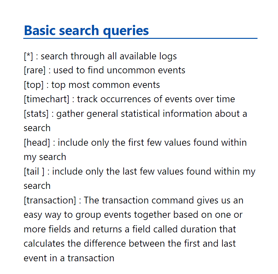 Splunk SIEM Study Notes