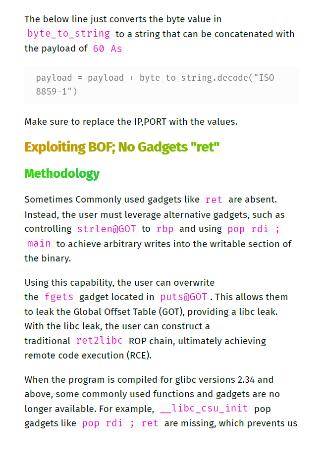 Binary Exploitation & Buffer Overflow Study Notes