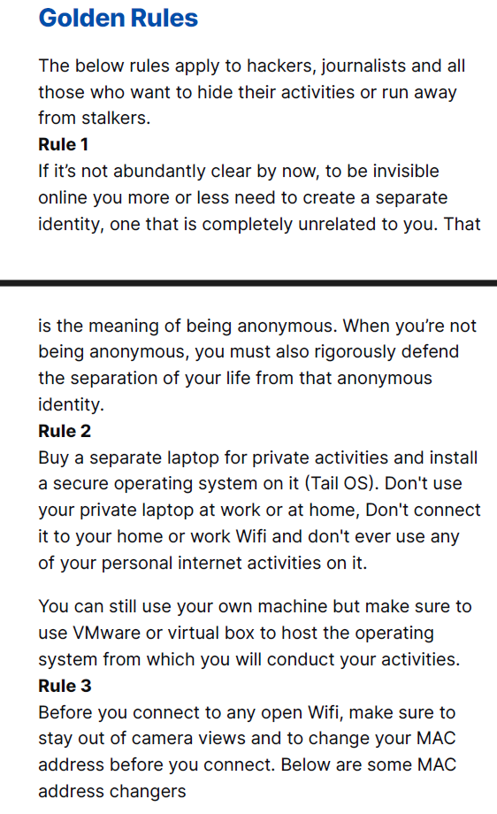 The Art of Anonymity & Invisibility