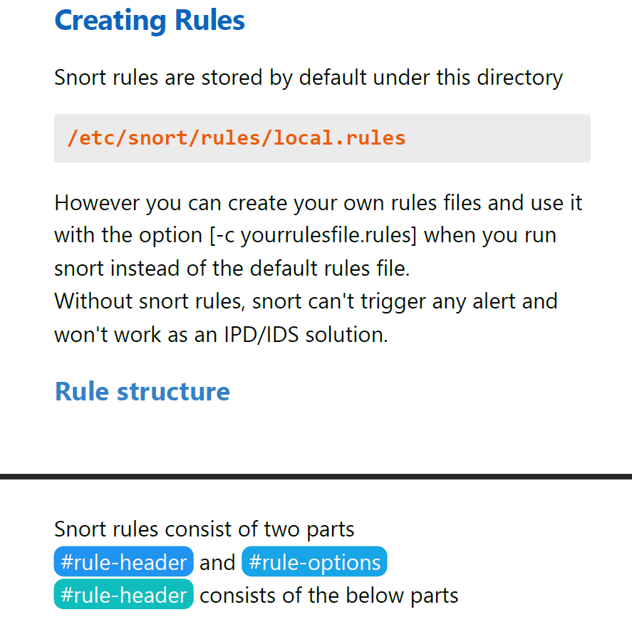 Snort IDS Study Notes